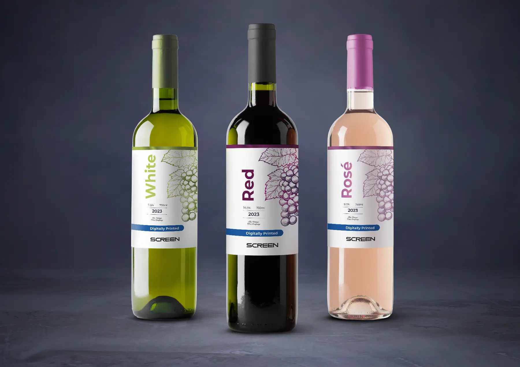 Premium wine bottle labels